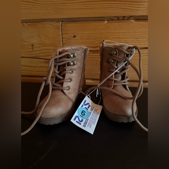 Toddler Combat Boots – Size 6, Faux Leather, NWT - Picture 1 of 3